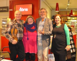 Musikeren Bård Mathisen, forfatterne Beate Heide, Ole Bremnes og Marianne Strand